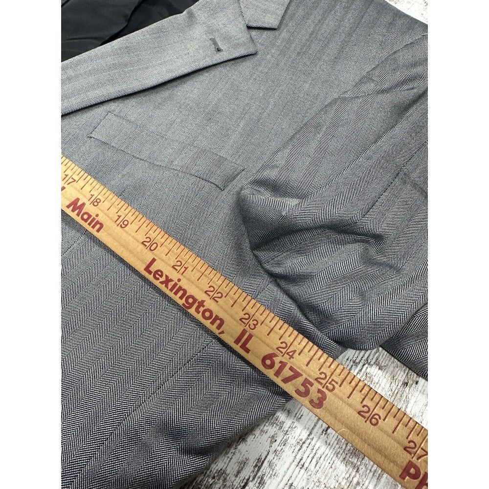 Jos. A Bank Men's Suit Jacket Size 48R Silk Wool Blend Blazer Sport Jacket Gray - Picture 9 of 9